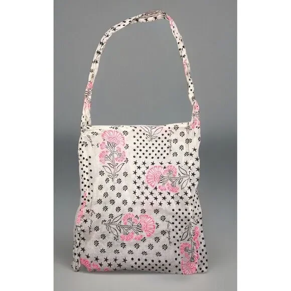 Free People Tote Bag Gauze Boho‎ Reusable Shopping Floral Festival 14x15" - Picture 2 of 9